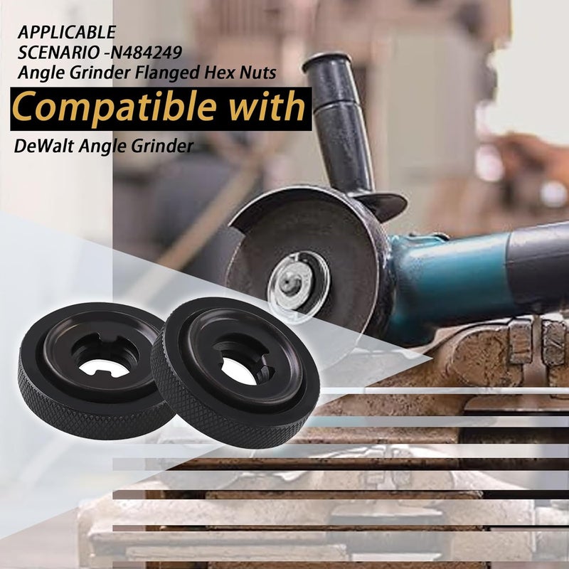 Ciuouient N484249 Angle Grinder Flanged Hex Nut Compatible with De-Walt Grinder DCG413B DCG413B-B3 DCG413P2-B3 DCG413R2 DCG414B DCG414T1 DCG414T2 DCG414T2-B3 DWE43214N DWE43231VS(2pcs) - Image 2